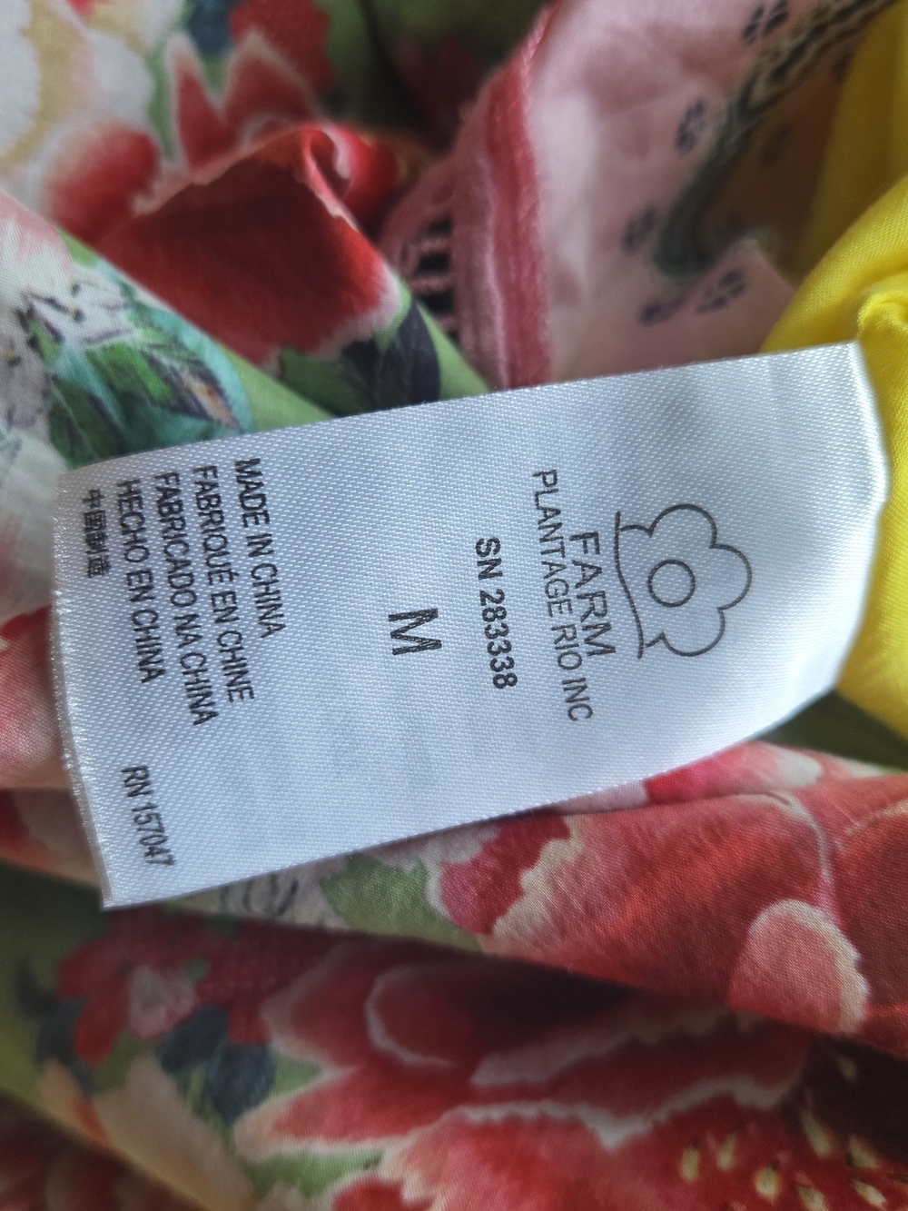 FARM Rio Yellow, Pink & Green Floral Halter Maxi Dress M - Picture 11 of 14